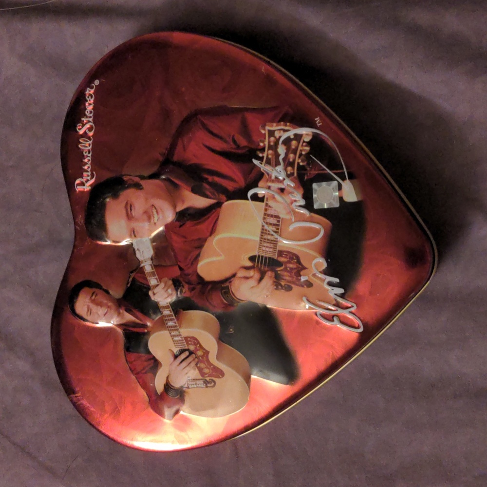 Elvis Presley Heart Shaped Tin Container